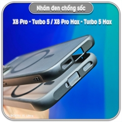 Ốp nhám đen Poco X8 Pro - Redmi Turbo 5 - X8 Pro Max - Turbo 5 Max