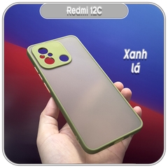 Ốp lưng cho Redmi 12C, nhám viền màu che camera