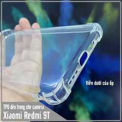 Ốp lưng cho Xiaomi Redmi 9T - Note 9 4G TPU Trong Suốt Che Camera