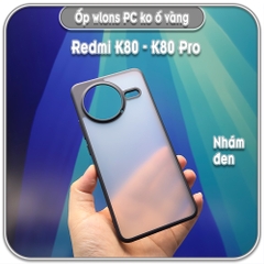Ốp chống sốc wlons cho Redmi K80 - K80 Pro, lưng PC không ố vàng