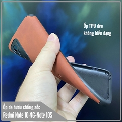 Ốp lưng cho Xiaomi Redmi Note 10 - Note 10S da hươu 4 góc chống sốc