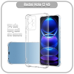 Ốp lưng chống sốc cho Redmi Note 12 4G - 12 Pro 4G & 5G - 12S - 12 Turbo nhựa dẻo TPU trong che camera