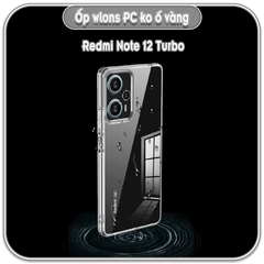 Ốp chống sốc wlons cho Redmi Note 12 Turbo - Poco F5, lưng PC không ố vàng
