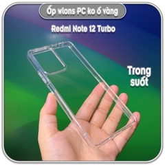 Ốp chống sốc wlons cho Redmi Note 12 Turbo - Poco F5, lưng PC không ố vàng