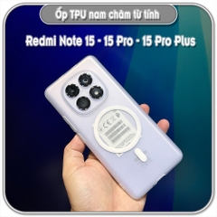 Ốp PP nhám Redmi Note 15 - 15 Pro - 15 Pro Plus, nam châm sạc từ tính
