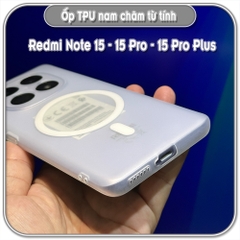 Ốp PP nhám Redmi Note 15 - 15 Pro - 15 Pro Plus, nam châm sạc từ tính