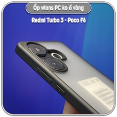Ốp chống sốc wlons cho Redmi Turbo 3 - Poco F6, lưng PC không ố vàng