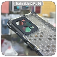 Ốp chống sốc Redmi Note 12 Pro 5G - Poco X5 Pro 5G, lưng tổ ong PC trong không ố vàng, viền TPU dẻo đen