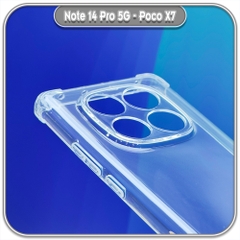 Ốp lưng cho Xiaomi Poco X7 5G - Note 14 Pro 5G TPU Trong Suốt Che Camera