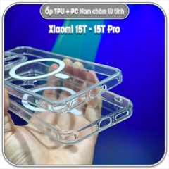 Ốp lưng TPU + PC có nam châm sạc từ tính cho Xiaomi 15T - 15T Pro