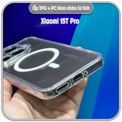 Ốp lưng TPU + PC có nam châm sạc từ tính cho Xiaomi 15T - 15T Pro