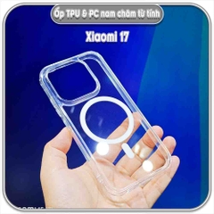 Ốp TPU+PC cho Xiaomi 17, nam châm sạc từ tính
