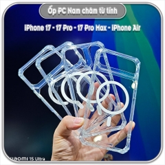 Ốp lưng TPU + PC sạc Magsafe cho iPhone 17 - 17 Pro - 17 Pro Max - iPhone Air có màn loa chống bụi