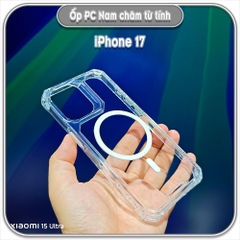 Ốp lưng TPU + PC sạc Magsafe cho iPhone 17 - 17 Pro - 17 Pro Max - iPhone Air có màn loa chống bụi