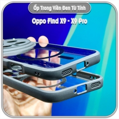 Ốp trong viền đen cho Oppo Find X9 - X9 Pro, có nam châm sạc từ tính