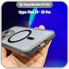 Ốp trong viền đen cho Oppo Find X9 - X9 Pro, có nam châm sạc từ tính