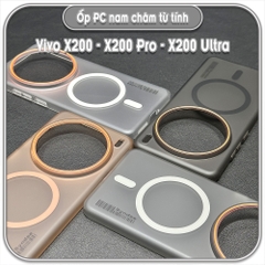 Ốp PC mỏng cho Vivo X200 - X200 Pro - X200 Ultra, có nam châm sạc từ tính