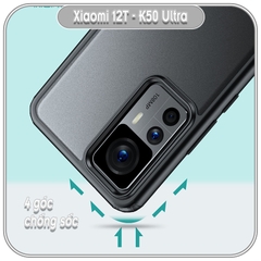 Ốp chống sốc wlons cho Xiaomi 12T - Redmi K50 Ultra, lưng PC không ố vàng