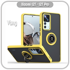 Ốp lưng Xiaomi 12T - 12T Pro, nhám iRing che camera viền màu