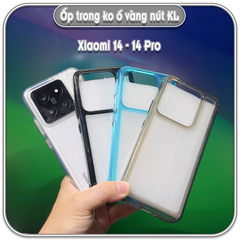 Ốp Xiaomi 14 - 14 Pro, lưng trong ko ố vàng, viền màu nút kim loại