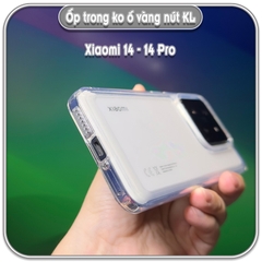 Ốp Xiaomi 14 - 14 Pro, lưng trong ko ố vàng, viền màu nút kim loại