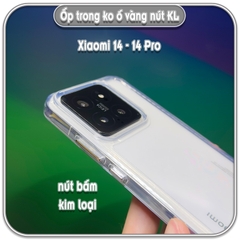 Ốp Xiaomi 14 - 14 Pro, lưng trong ko ố vàng, viền màu nút kim loại