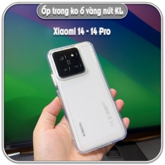 Ốp Xiaomi 14 - 14 Pro, lưng trong ko ố vàng, viền màu nút kim loại