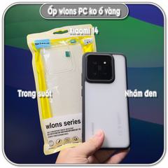 Ốp chống sốc wlons cho Xiaomi 14, lưng PC không ố vàng