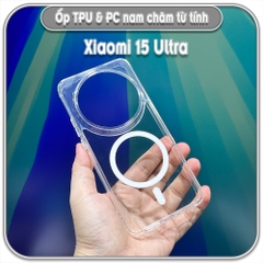 Ốp TPU+PC cho Xiaomi 15 Ultra, nam châm sạc từ tính