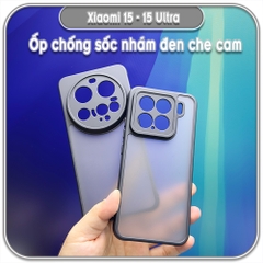 Ốp lưng chống sốc Xiaomi 15 - 15 Ultra, nhám đen che camera