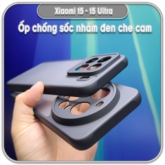 Ốp lưng chống sốc Xiaomi 15 - 15 Ultra, nhám đen che camera