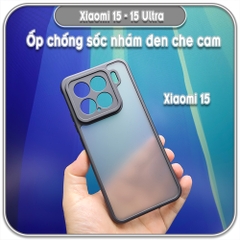 Ốp lưng chống sốc Xiaomi 15 - 15 Ultra, nhám đen che camera