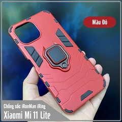 Ốp lưng cho Xiaomi Mi 11 Lite 4G - 5G iRON MAN IRING Nhựa PC cứng viền dẻo chống sốc