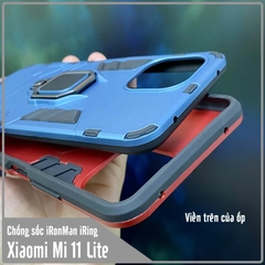 Ốp lưng cho Xiaomi Mi 11 Lite 4G - 5G iRON MAN IRING Nhựa PC cứng viền dẻo chống sốc