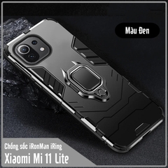 Ốp lưng cho Xiaomi Mi 11 Lite 4G - 5G iRON MAN IRING Nhựa PC cứng viền dẻo chống sốc