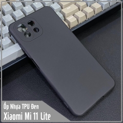 Ốp lưng cho Xiaomi Mi 11 Lite TPU dẻo đen nhám, che Camera