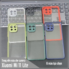 Ốp lưng Xiaomi Mi 11 Lite 4G - 5G trong viền màu che camera 4 Góc chống sốc