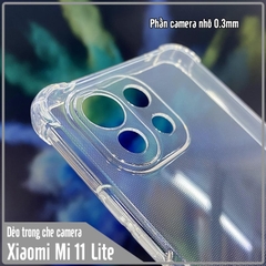 Ốp lưng cho Xiaomi Mi 11 Lite TPU Trong Suốt Che Camera
