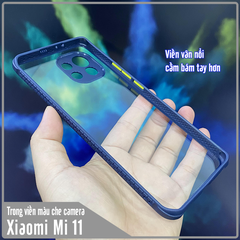 Ốp lưng cho Xiaomi Mi 11 trong viền màu che camera 4 Góc chống sốc