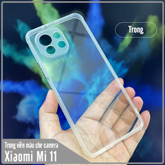 Ốp lưng cho Xiaomi Mi 11 trong viền màu che camera 4 Góc chống sốc