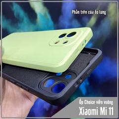 Ốp lưng cho Xiaomi Mi 11 Choice viền vuông dẻo lót nhung che camera