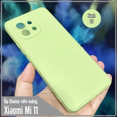 Ốp lưng cho Xiaomi Mi 11 Choice viền vuông dẻo lót nhung che camera