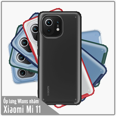 Ốp lưng cho Xiaomi Mi 11 nhám viền màu WLONS