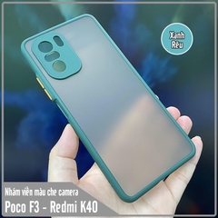 Ốp lưng cho Xiaomi Poco F3 - Redmi K40 nhám viền màu che camera