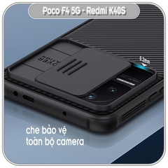 Ốp lưng cho Xiaomi Poco F4 5G - Redmi K40S, Nillkin CamShield Pro che camera