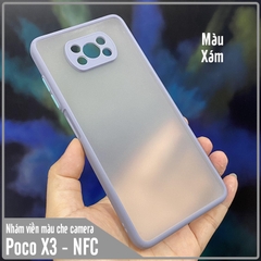 Ốp lưng cho Xiaomi Poco X3 NFC - X3 PRO nhám viền màu che camera