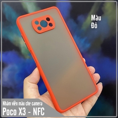 Ốp lưng cho Xiaomi Poco X3 NFC - X3 PRO nhám viền màu che camera