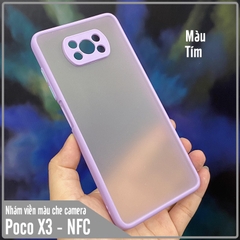 Ốp lưng cho Xiaomi Poco X3 NFC - X3 PRO nhám viền màu che camera