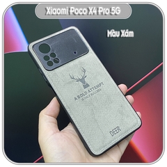 Ốp lưng cho Xiaomi Poco X4 Pro 5G giả da con hươu DEER