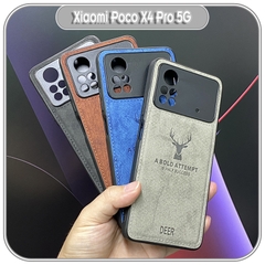 Ốp lưng cho Xiaomi Poco X4 Pro 5G giả da con hươu DEER